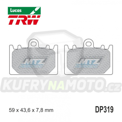 Destičky brzdové DP319-LU TRW Lucas MCB643 - směs Allround