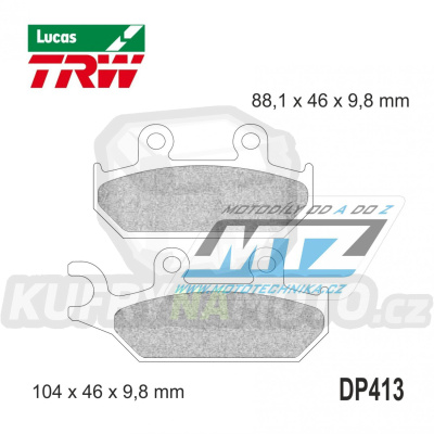 Destičky brzdové DP413-LU TRW Lucas MCB627 - směs Allround