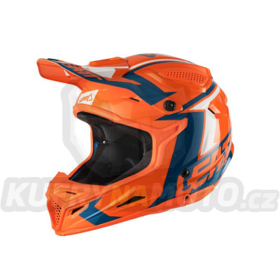 LEATT přilba CROSS MODEL GPX 4.5 V20 ORANGE/DENIM barva oranžová/modrá velikost L 59-60cm