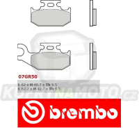 Brzdové destičky Brembo BOMBARDIER Traxter Max Right 650 r.v. Od 03 - 05 směs SX Přední