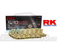 Řetěz RK 520 ZXW (116čl) - těsněný/ x kroužkový (zlatý)