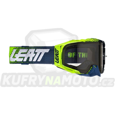 LEATT VELOCITY BRÝLE 6,5 GOGGLE LIME / BLUE LIGHT GREY 58% BARVA ZELENÁ FLUO / NAVY BLUE-8021700320-akce