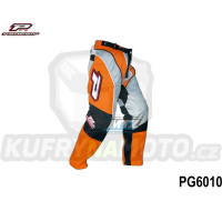 Kalhoty motokros PROGRIP 6010 - oranžové - velikost 32