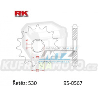 Kolečko řetězové (pastorek) 0567-17zubů RK - Yamaha RD250DXD + RD250LC + RZ250 + XS250 + RD350LC + XS400 + XS400SE + RD250DXC + RD250DXE + RD400DX + RD400DXE + XS400