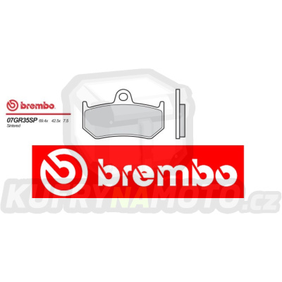 Brzdové destičky Brembo MV AGUSTA F4 R 312 1000 r.v. Od 07 -  SP směs Zadní