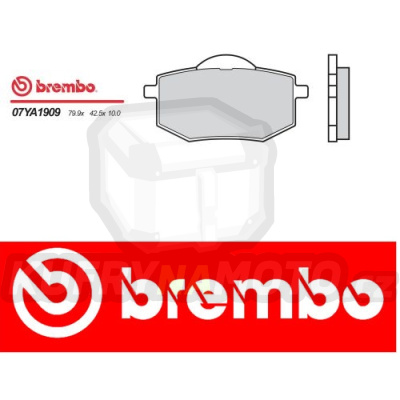 Brzdové destičky Brembo YAMAHA XV VIRAGO 535 r.v. Od 88 - 95 směs Originál Přední