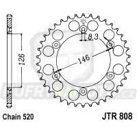 Řetězová rozeta SUZUKI RM-Z 450 2005-2007 39 zubů, řetěz 520 - akce