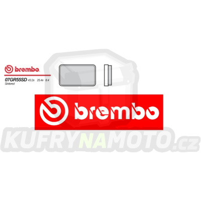 Brzdové destičky Brembo ARCTIC CAT 2x4/4x4 (Man. Hand Brake) 375 r.v. Od 02 -  SD směs Zadní