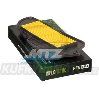 Filtr vzduchový HFA5104 (HifloFiltro) - Peugeot 125 LXR + 200 LXR i.e. + SYM 125 HD EU + 125 HD2 + 200 HD EU + 200 HD2