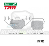 Destičky brzdové DP312-LU TRW Lucas MCB519 - směs Allround