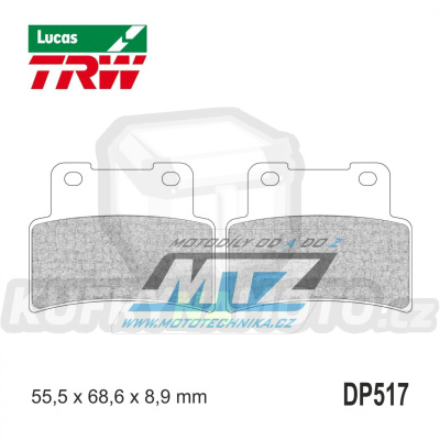 Destičky brzdové DP517-LUSV TRW Lucas MCB785SV - směs Sinter Road