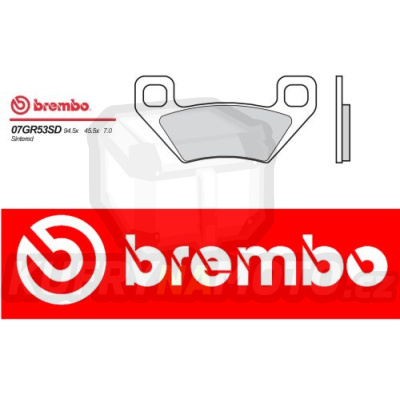 Brzdové destičky Brembo ARCTIC CAT 4x4 300 r.v. Od 05 -  SD směs Zadní