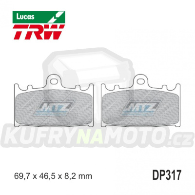 Destičky brzdové DP317-LU TRW Lucas MCB602 - směs Allround