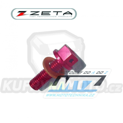 Magnetický výpustný šroub M8x25mm (závit 1,25) - ZETA ZE58-1069 - Honda CRF250R / 04-09 + CRF250X / 04-12 - červený