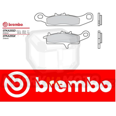 Brzdové destičky Brembo KAWASAKI KFX (left cal. + rear cal.) 450 r.v. Od 07 -  směs SD Přední