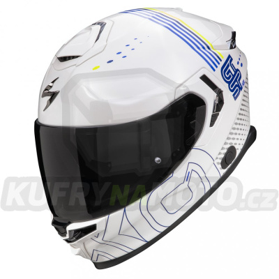 Moto přilba SCORPION GT EXO-GT SP AIR TECHLANE bílo/modro/fluo žlutá