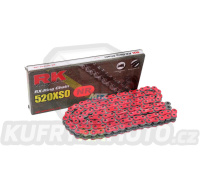 Řetěz RK 520 XSO-Z1 (118čl) - těsněný/ x kroužkový (červený)