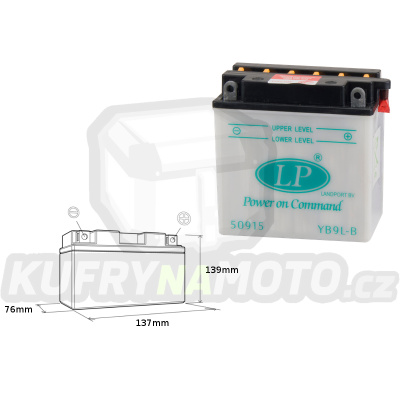 LANDPORT baterie YB9L-B 12V 9AH 137X76X140 (12N9-3B)
