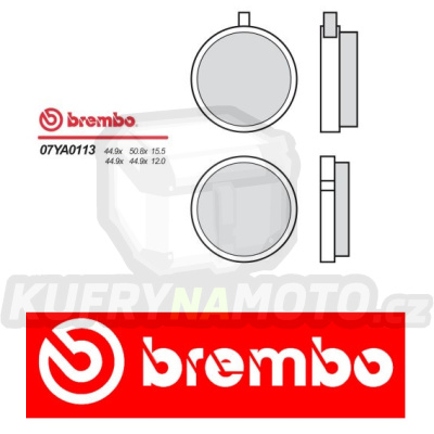 Brzdové destičky Brembo YAMAHA RD DX 125 r.v. Od 76 - 78 směs Originál Přední