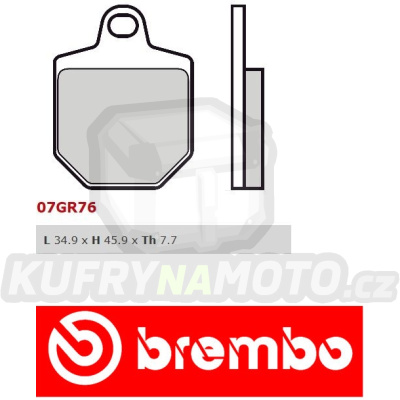 Brzdové destičky Brembo HM CRM X SUPERMOTARD 125 r.v. Od 07 - 07 směs SA Přední