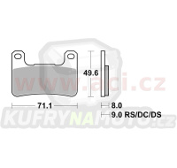 brzdové destičky, BRAKING (semi metalická směs CM66) 2 ks v balení