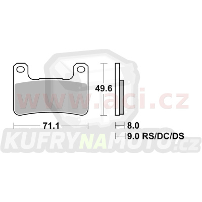 brzdové destičky, BRAKING (semi metalická směs CM66) 2 ks v balení