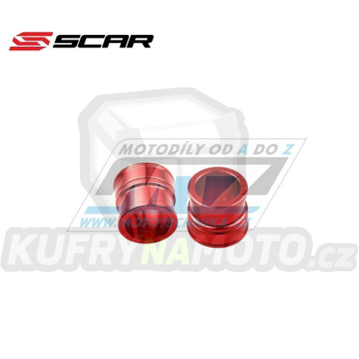 Rozpěrky na osu předního kola SCAR - Suzuki RMZ250 / 07-24 + RMZ450 / 05-24 + RMX450Z / 10-19 - červené