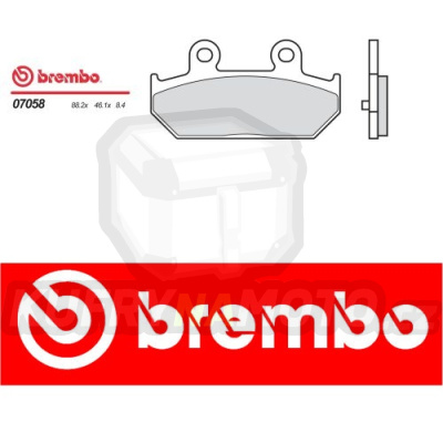 Brzdové destičky Brembo SUZUKI BURGMAN EXECUTIVE 650 r.v. Od 04 -  ST směs Zadní