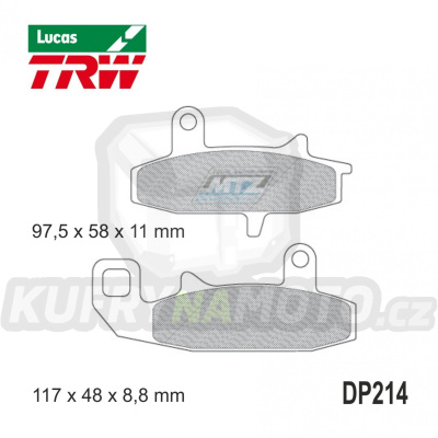 Destičky brzdové DP214-LU TRW Lucas MCB597 - směs Allround