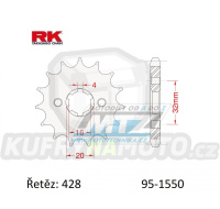 Kolečko řetězové (pastorek) 1550-13zubů RK - Yamaha MT125+WR125R+WR125X + YZF-R125+YZFR125 + FZ-16+DT80 + Beta 125RE+125RR+125SM + Husqvarna SMS 125 + SMR125+TE125 + Motor Hispania 125 Duna + Rieju 125 Marathon