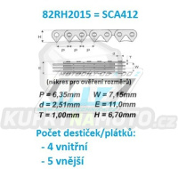 Řetěz rozvodový 82RH2015 = SCA412 (metráž řetězu v roli - možnost jakéhokoliv počtu článků)