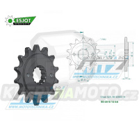 Kolečko řetězové (pastorek) 0516-14zubů ESJOT 50-32002-14 - Kawasaki Road EL250 Chopper + EL250 Eliminator Chopper + EL250 + EX250E1-E2 + EX250F2-F19,F6F,F7F + GPZ250R + GPX250R + KLX250S + KLX250SF + KLX250S9F + KLX250S + ZR250 + ZXR250C1,C2,C3,D1 +