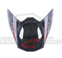 kšilt pro přilby SUPERTECH S-M8 RADIUM 2, ALPINESTARS (černá/červená lesklá)