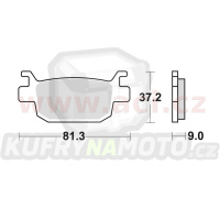 brzdové destičky, BRAKING (semi-metalická směs SM1) 2 ks v balení