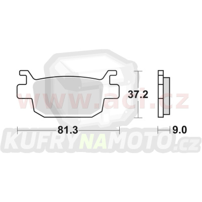 brzdové destičky, BRAKING (semi-metalická směs SM1) 2 ks v balení