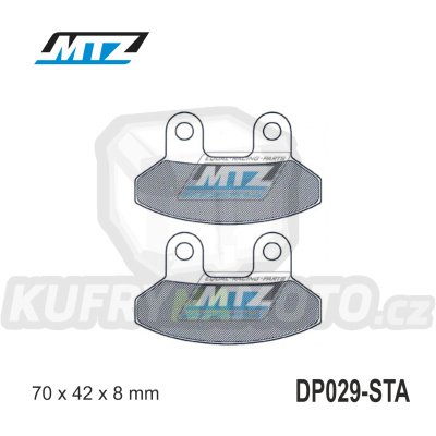 Destičky brzdové DP029-STA - směs Standard