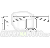 Řidítka Fehling Z-Bar, průměr 22mm, šířka 720mm, černé Fehling 7797LZR2 -akce