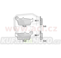 brzdové destičky, BRAKING (semi-metalická směs SM1) 2 ks v balení