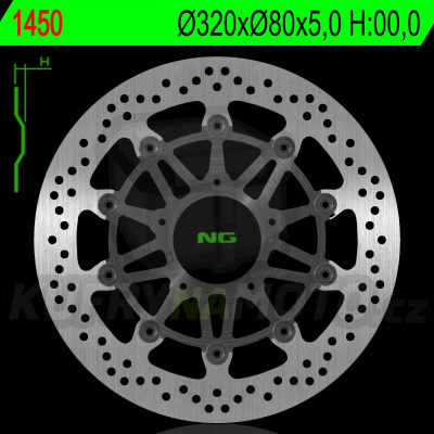 Brzdový kotouč moto NG 1450