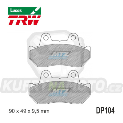 Destičky brzdové DP104-LU TRW Lucas MCB544 - směs Allround