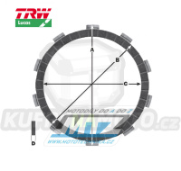Lamely spojkové třecí (s obložením) Lucas MCC239-5 - Kawasaki EX400 Ninja / 18-20 + Z400 / 19-