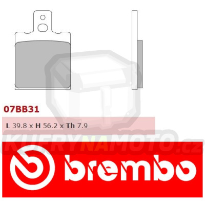 Brzdové destičky Brembo GILERA MX 125 r.v. Od 83 -  směs Originál Přední