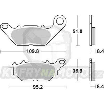 brzdové destičky, BRAKING (semi-metalická směs SM1) 2 ks v balení