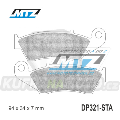 Destičky brzdové DP321-STA - směs Standard