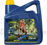 Olej motorový motocyklový Putoline N-TECH PRO R+ OFFROAD 15W50 (balení 4L)