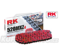 Řetěz RK 520 MXZ4 (120čl) - netěsněný/ bezkroužkový (červený)