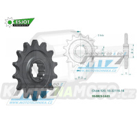 Kolečko řetězové (pastorek) 0823-14zubů ESJOT 50-32116-14 - Husaberg FE350+FE400+FE501+FE600 + FE450+FE550+FE650 + FC350+FC450+FC501+FC550+FC600 + MX350+MX499+MX501+FS450+FS550+FS650 + Husqvarna CR125+WR125 + WR240+WR250+WR350+WR400+WR430+WR500 + TC5