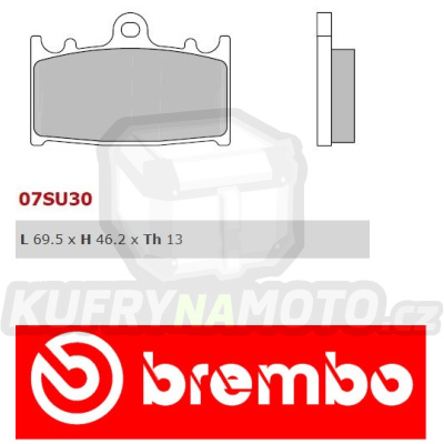 Brzdové destičky Brembo SUZUKI VL INTRUDER (left caliper) 1500 r.v. Od 02 -  Originál směs Zadní