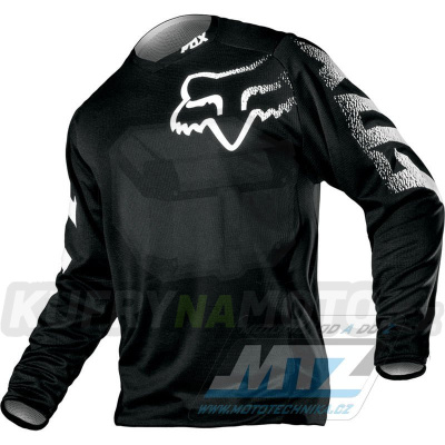 Dres motokros FOX BLACKOUT JERSEY - černý - velikost XXL