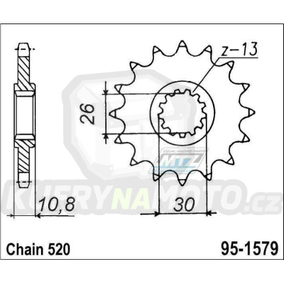 Kolečko MTZ 16 zubů-95-1579-16- výprodej